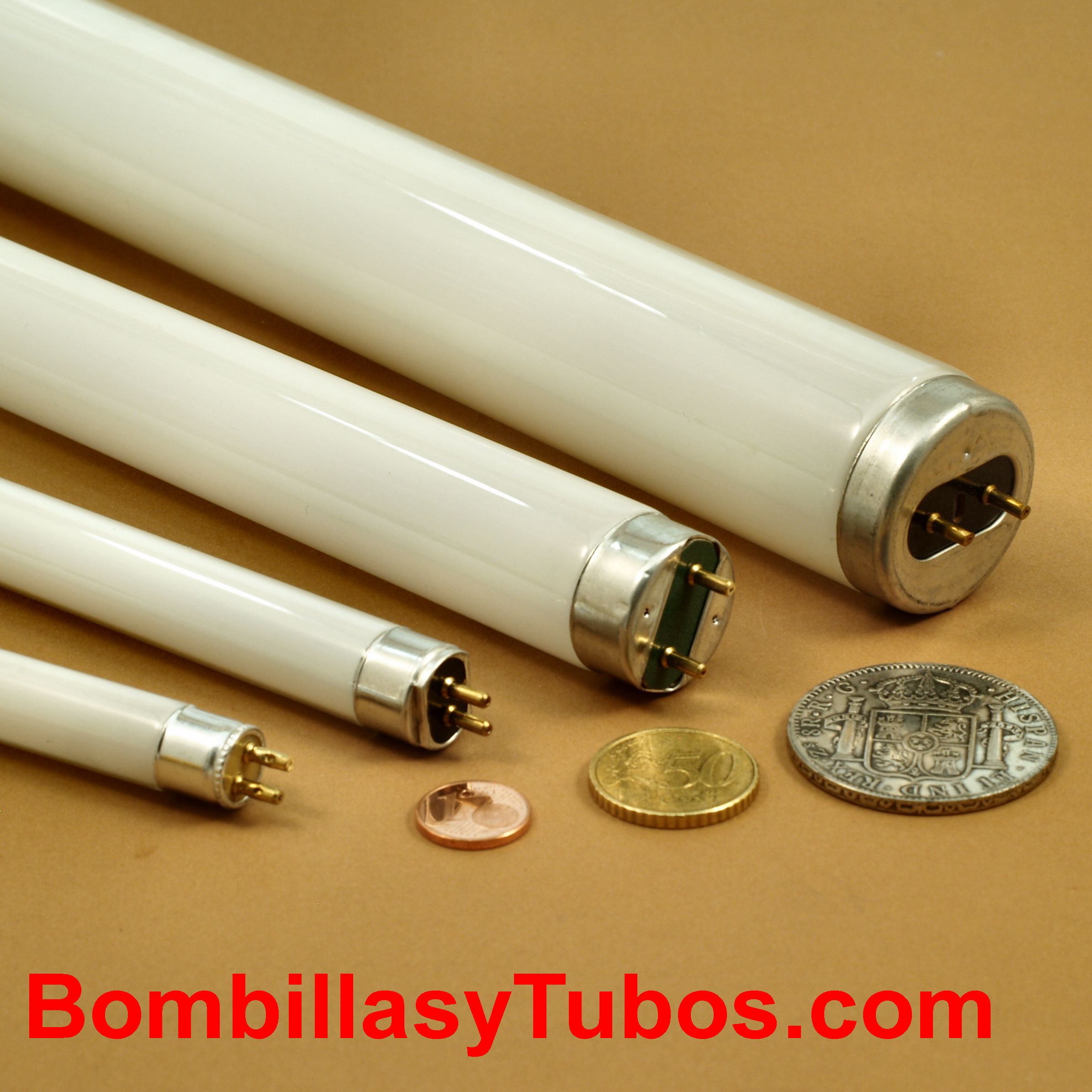 Tamaos y formatos de los tubos fluorescentes. T4, T5, T8