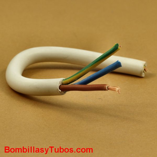 Cable manguera de 3x1,5mm. Doble aislamiento. Muy flexible