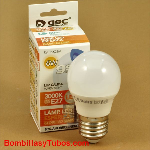 BOMBILLA LED ESFERICA E27 LUZ CALIDA [LAMP1664] - 3,560