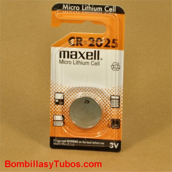 Pila boton litio Maxel CR 2025 3v 