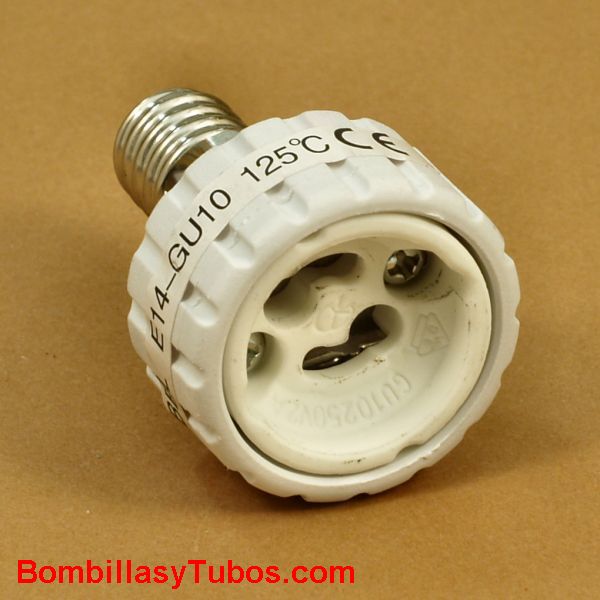  Soporte de lámpara E14 a GU10 convertidores de portalámparas  GU10 de rosca para bombillas halógenas CFL LED, casquillo GU10 a E14,  adaptador de lámpara convertidor, 12 unidades : Herramientas y Mejoras