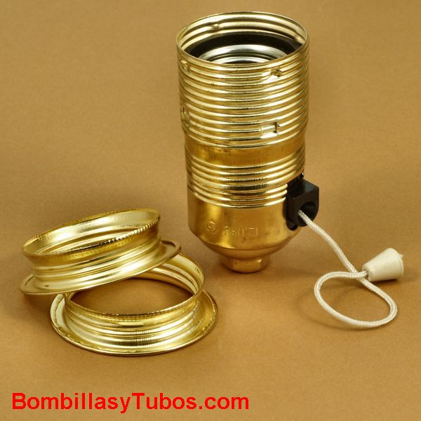 Material para hacer lámparas: portalámparas y casquillos de metal -  Fabricatulampara